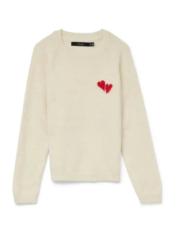 VERO MODA VERO MODA Pulover 'BAM'  bež / rdeča