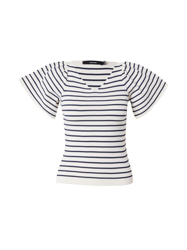 VERO MODA VERO MODA Pulover 'GINNY'  marine / naravno bela