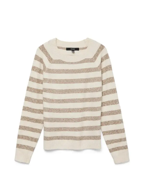 VERO MODA VERO MODA Pulover 'VMDOFFY'  kremna / temno bež
