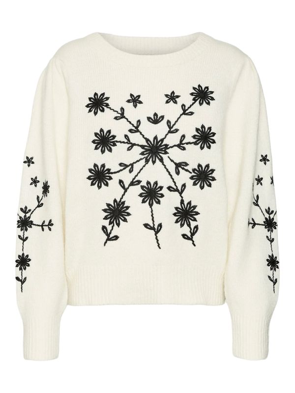 VERO MODA VERO MODA Pulover 'VMGaia'  ecru / črna
