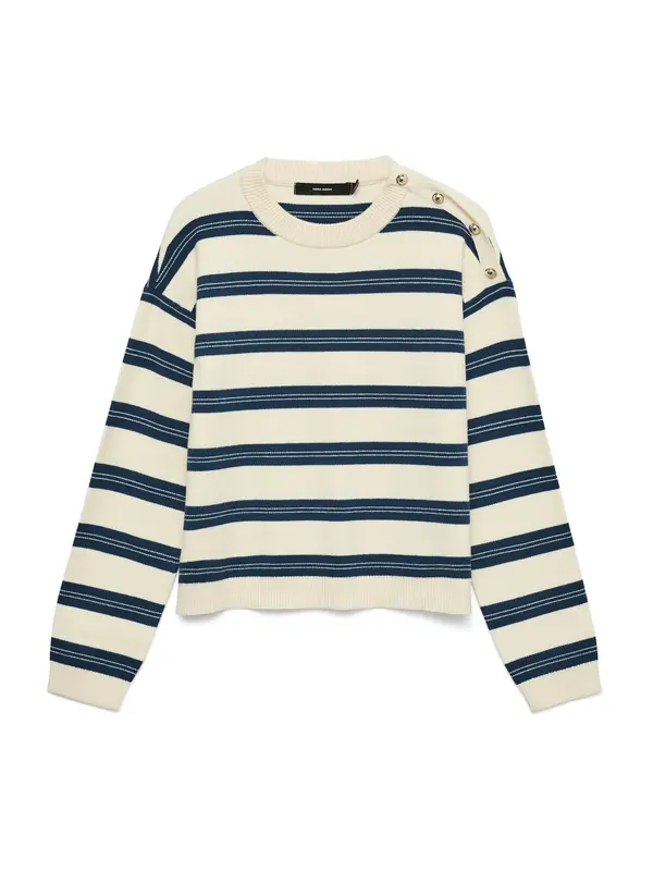 VERO MODA VERO MODA Pulover 'VMGOLD'  bež / modra