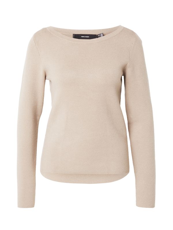 VERO MODA VERO MODA Pulover 'VMGOLD NEEDLE'  temno bež