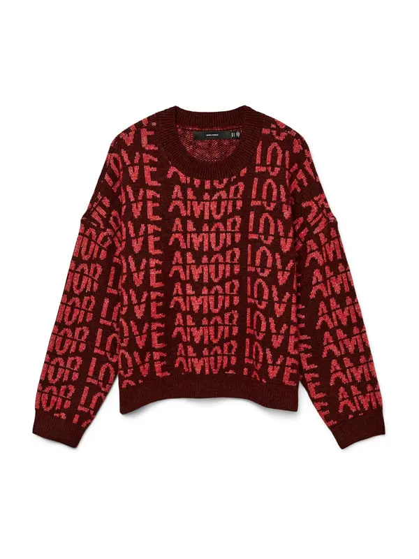 VERO MODA VERO MODA Pulover 'VMLove'  rdeča / bordo