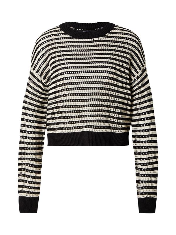 VERO MODA VERO MODA Pulover 'VMNewmadera'  ecru / črna