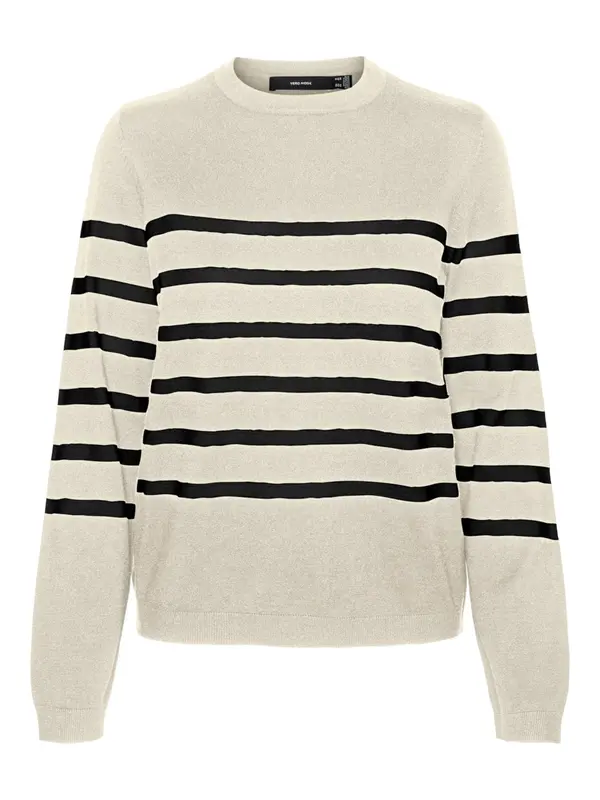 VERO MODA VERO MODA Pulover 'VMSaba'  svetlo bež / črna