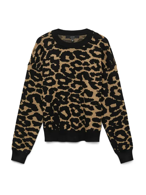 VERO MODA VERO MODA Pulover 'VMSilje'  rjava / črna