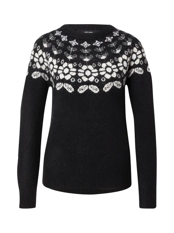 VERO MODA VERO MODA Pulover 'VMSimone'  črna / bela