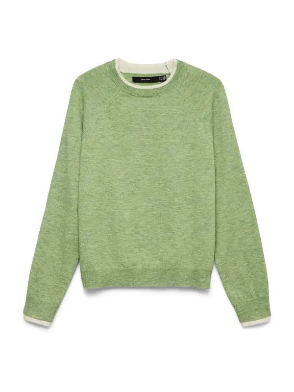 VERO MODA VERO MODA Pulover 'VMWONDERFUL'  svetlo zelena / naravno bela