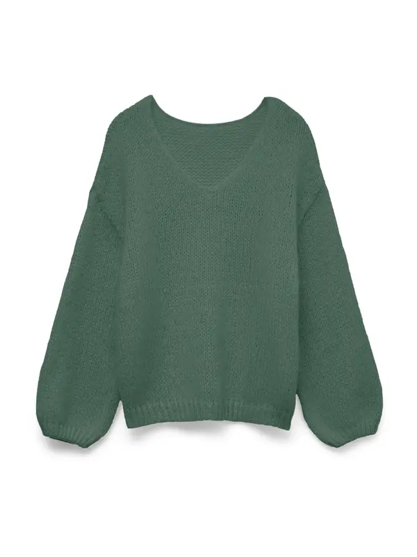 VERO MODA VERO MODA Širok pulover 'VMMaybe'  temno zelena