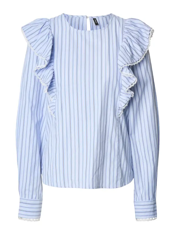 Vero Moda Tall Vero Moda Tall Bluza 'VMFANNI'  modra / svetlo modra / bela
