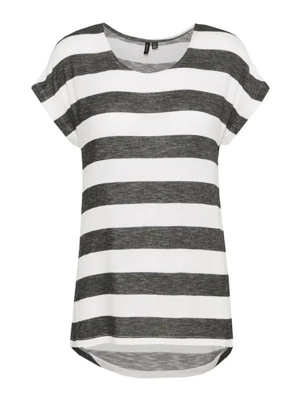 Vero Moda Tall Vero Moda Tall Majica  pegasto črna / bela