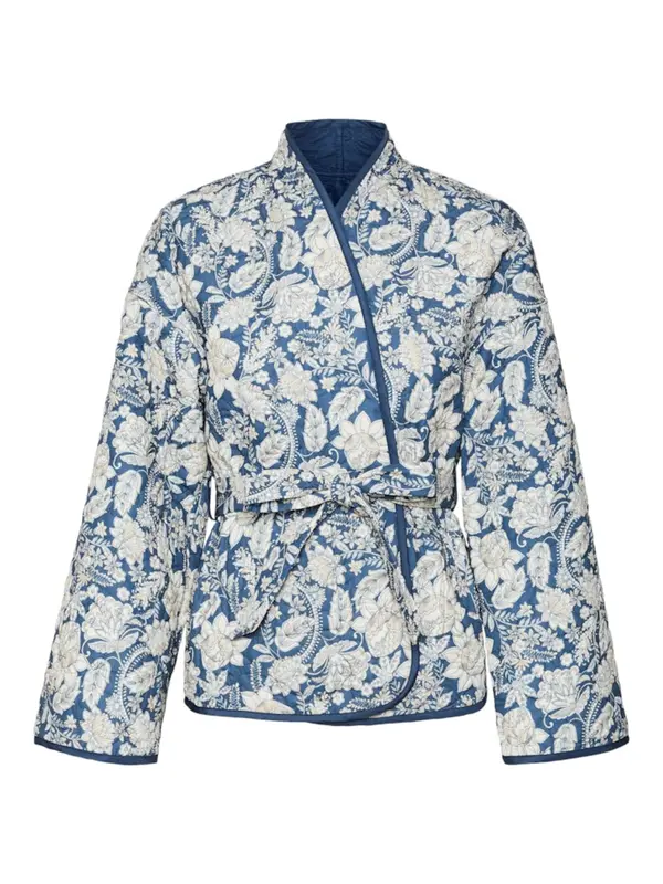 Vero Moda Tall Vero Moda Tall Prehodna jakna 'VMJANE'  bež / mornarska / off-bela