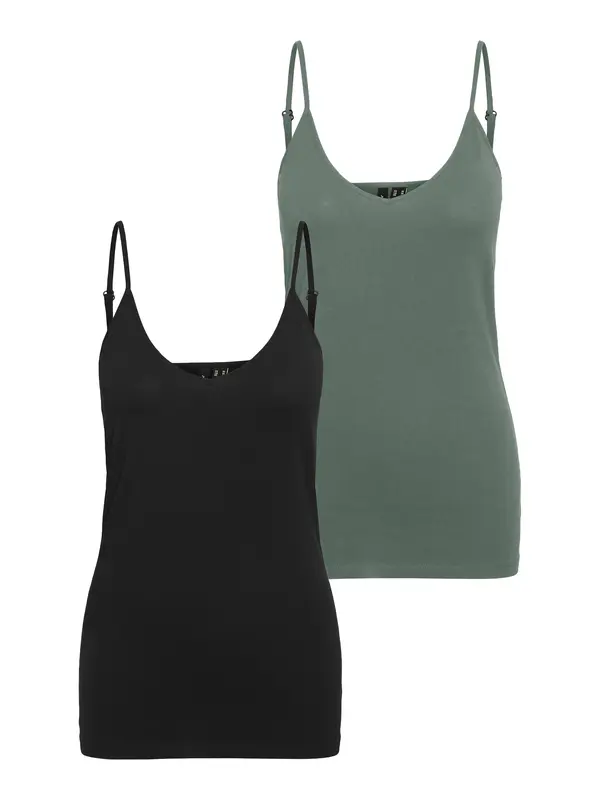 Vero Moda Tall Vero Moda Tall Top 'VMMAXI'  zelena / črna
