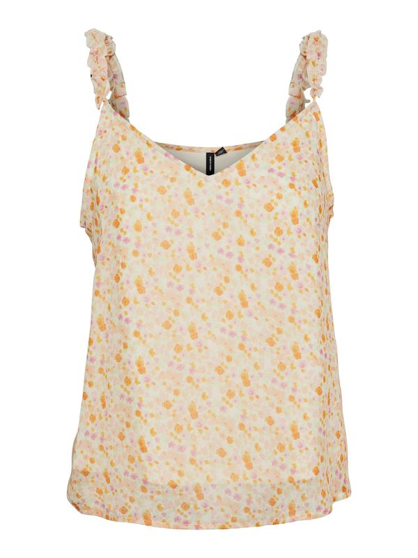 VERO MODA VERO MODA Top 'SMILLA'  zlato-rumena / lila / pastelno oranžna / bela