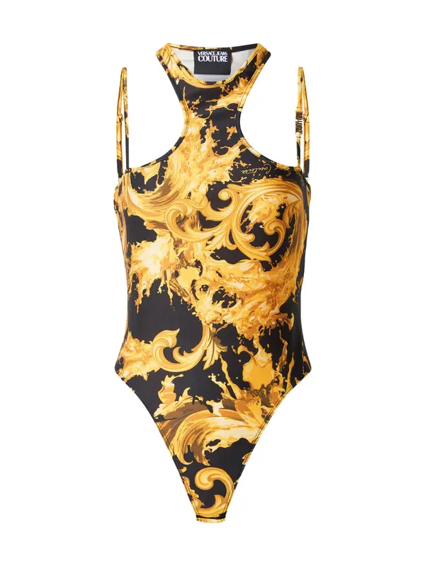 Versace Jeans Couture Versace Jeans Couture Bodi majica  rumena / črna