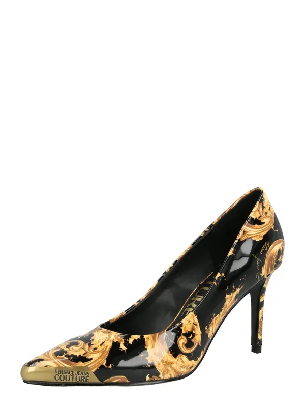 Versace Jeans Couture Versace Jeans Couture Čevlji s peto 'FONDO SCARLETT'  konjak / rumena / črna