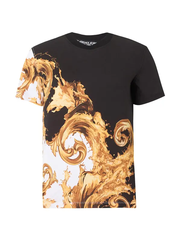 Versace Jeans Couture Versace Jeans Couture Majica  gorčica / zlato-rumena / črna / bela