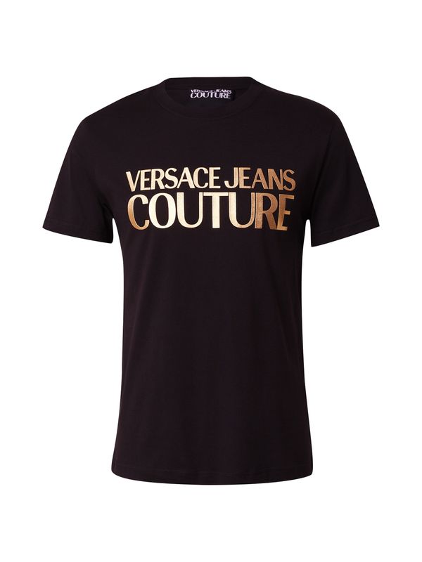 Versace Jeans Couture Versace Jeans Couture Majica 'INSTIT THICKFOIL'  zlata / črna