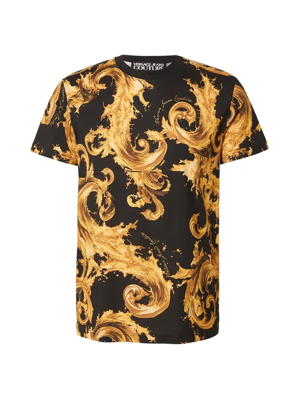 Versace Jeans Couture Versace Jeans Couture Majica  rjava / zlato-rumena / svetlo rumena / črna