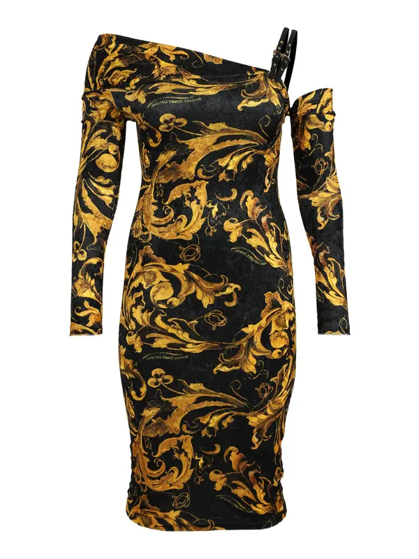 Versace Jeans Couture Versace Jeans Couture Obleka  rumena / črna