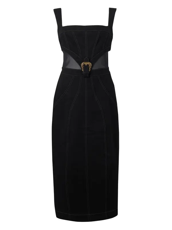 Versace Jeans Couture Versace Jeans Couture Oprijeta obleka  črna