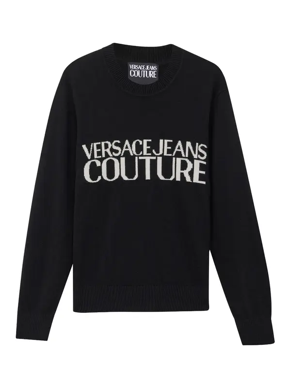 Versace Jeans Couture Versace Jeans Couture Pulover  črna / bela