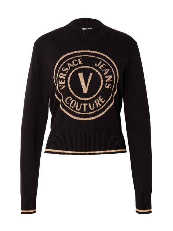 Versace Jeans Couture Versace Jeans Couture Pulover  svetlo bež / črna