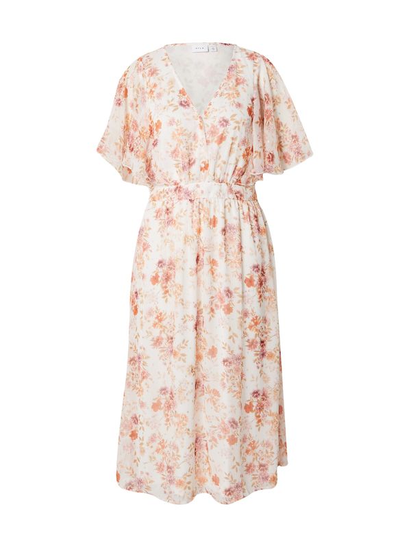 VILA VILA Dolga srajca 'FALIA'  bež / oliva / oranžna / pitaja