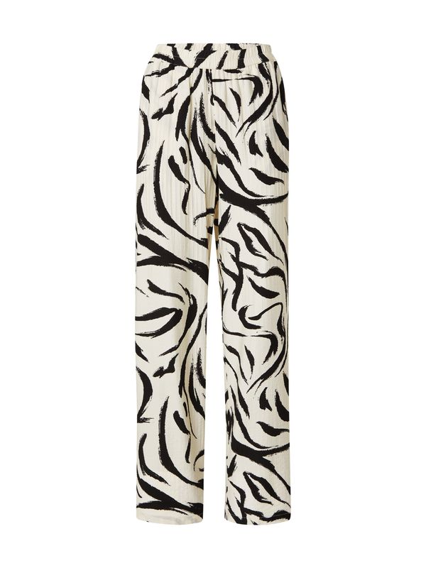 VILA VILA Hlače 'VICLO'  ecru / črna