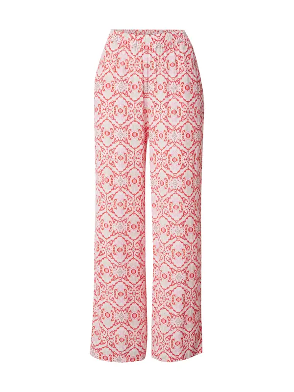 VILA VILA Hlače 'VIKikki'  siva / rosé / rdeča / volneno bela