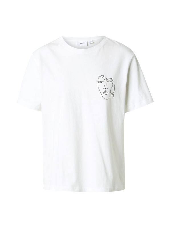 VILA VILA Majica  črna / bela