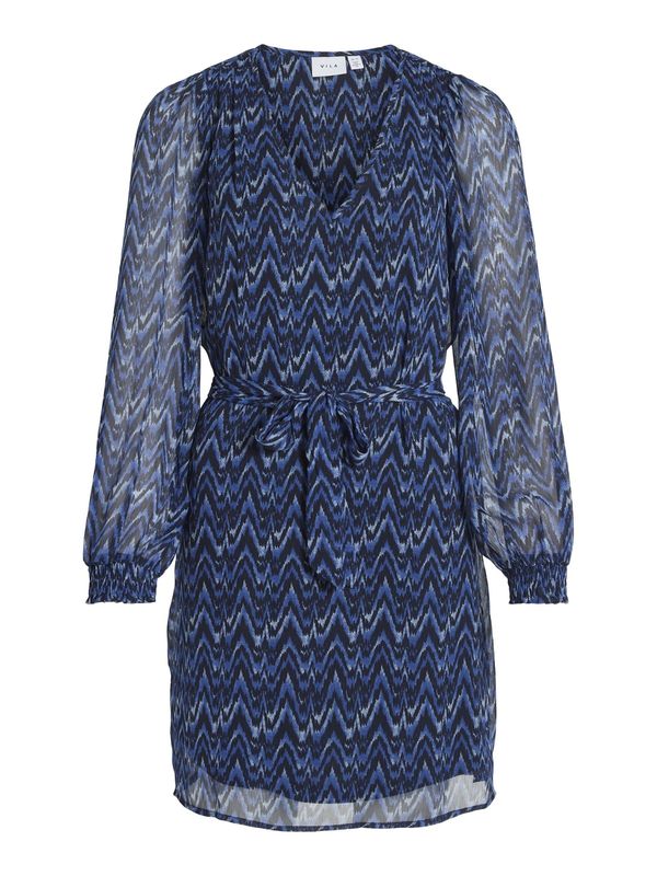 VILA VILA Obleka 'VIFalia'  modra / črna / bela