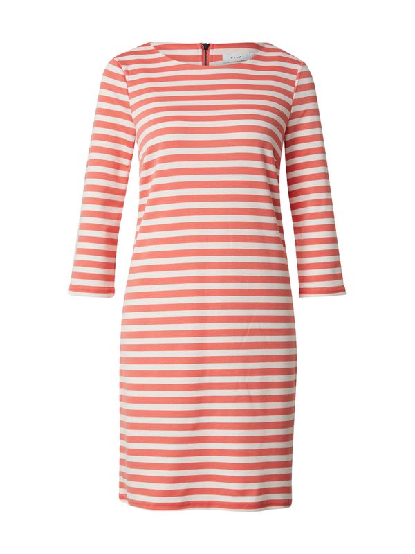 VILA VILA Obleka 'VINinny'  svetlo rdeča / bela