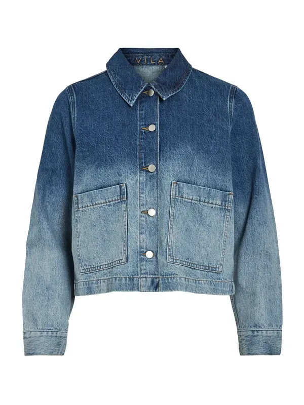 VILA VILA Prehodna jakna 'VICreek'  modra / moder denim