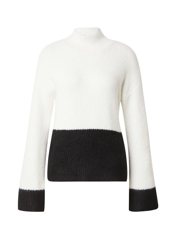 VILA VILA Pulover 'VINuur'  črna / bela