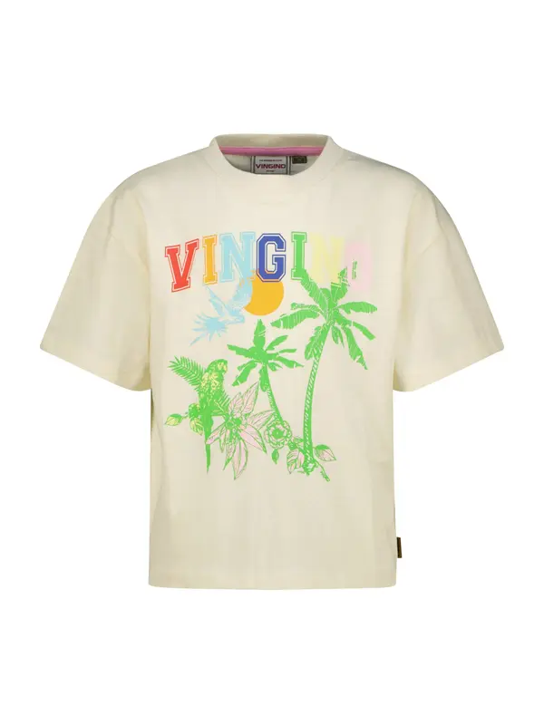 VINGINO VINGINO Majica 'Henske'  kremna / modra / rumena / travnato zelena