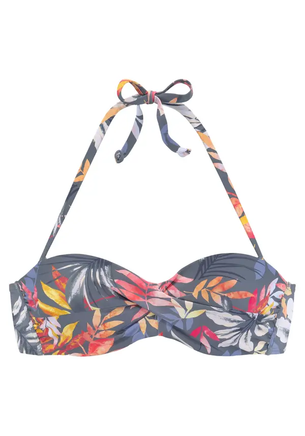VIVANCE VIVANCE Bikini zgornji del  golobje modra / rumena / temno siva / roza / rdeča