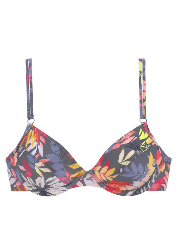 VIVANCE VIVANCE Bikini zgornji del  rumena / kari / temno siva / rdeča