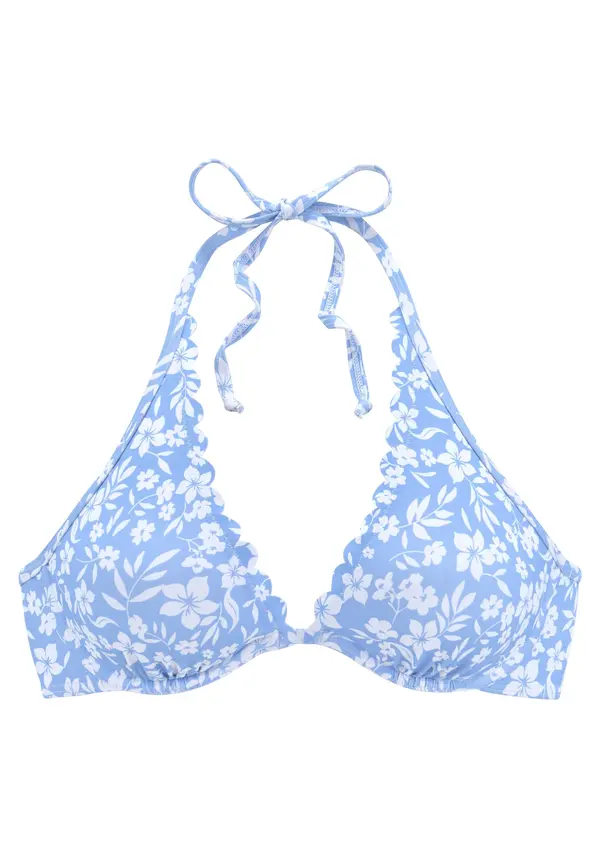 VIVANCE VIVANCE Bikini zgornji del  svetlo modra / bela