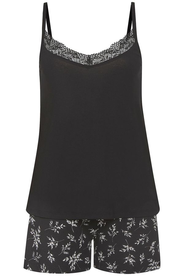 VIVANCE VIVANCE Kratke hlače za spanje  črna / off-bela