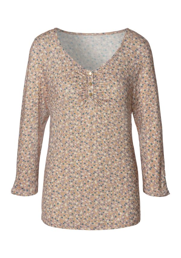 VIVANCE VIVANCE Majica  cijansko modra / žafran / rosé / bela