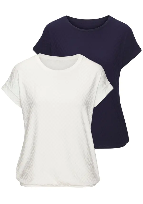 VIVANCE VIVANCE Majica  modra / off-bela