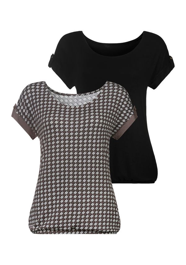 VIVANCE VIVANCE Majica  temno siva / črna