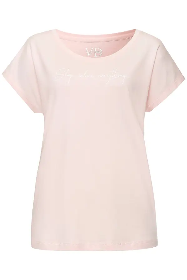 VIVANCE VIVANCE Majica za spanje  rosé / bela