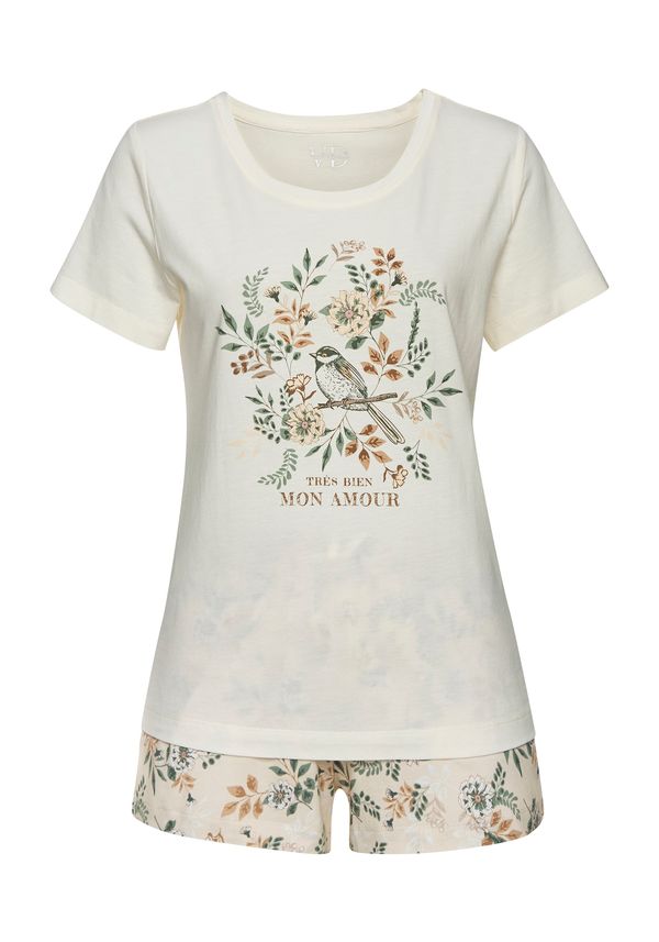 VIVANCE VIVANCE Pižama  bež / mešane barve