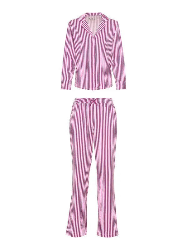 VIVANCE VIVANCE Pižama 'Dreams'  mauve / bela