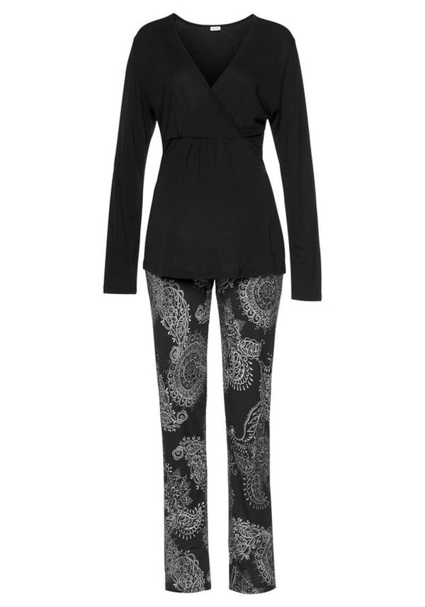 VIVANCE VIVANCE Pižama  temno modra / bela