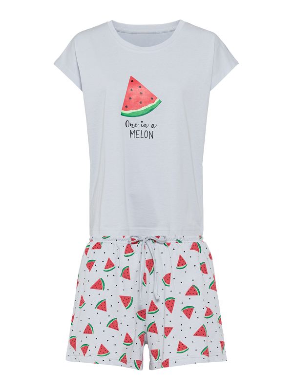 VIVANCE VIVANCE Pižama 'VD fruits'  siva / rdeča