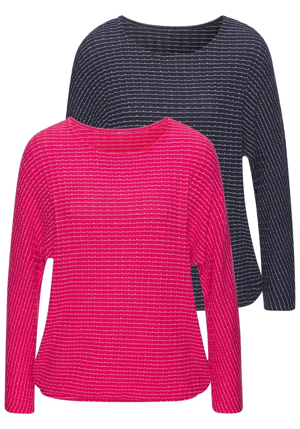 VIVANCE VIVANCE Pulover  marine / magenta / bela