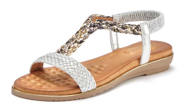 VIVANCE VIVANCE Sandali  temno modra / zlato-rumena / srebrna